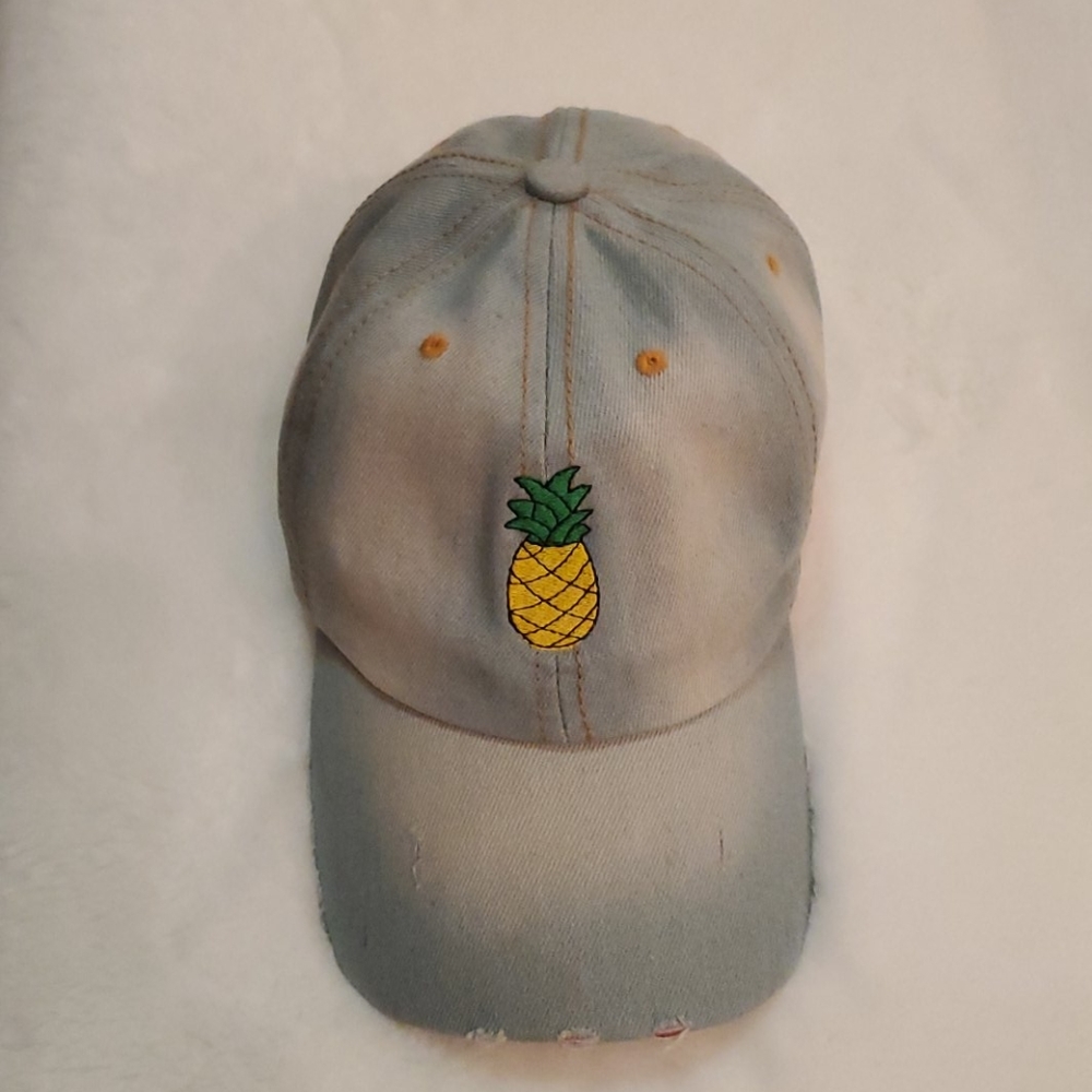 Pineapple Embroidery Denim cap Hat